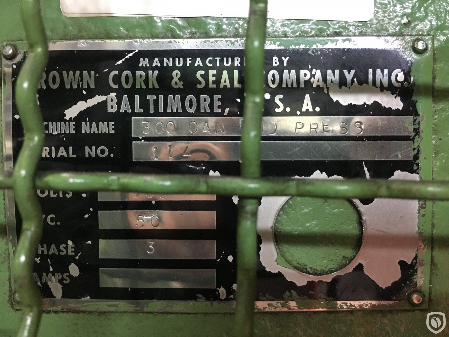 press identification plate