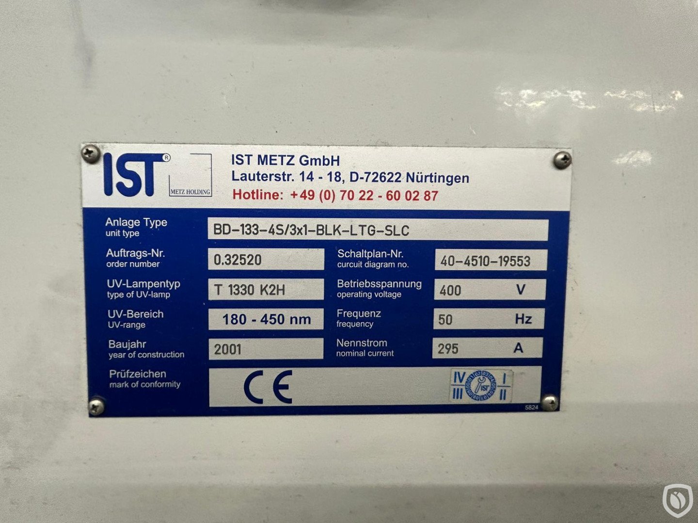 IST BD-133-4S/3x1-BLK-LTG-SLC