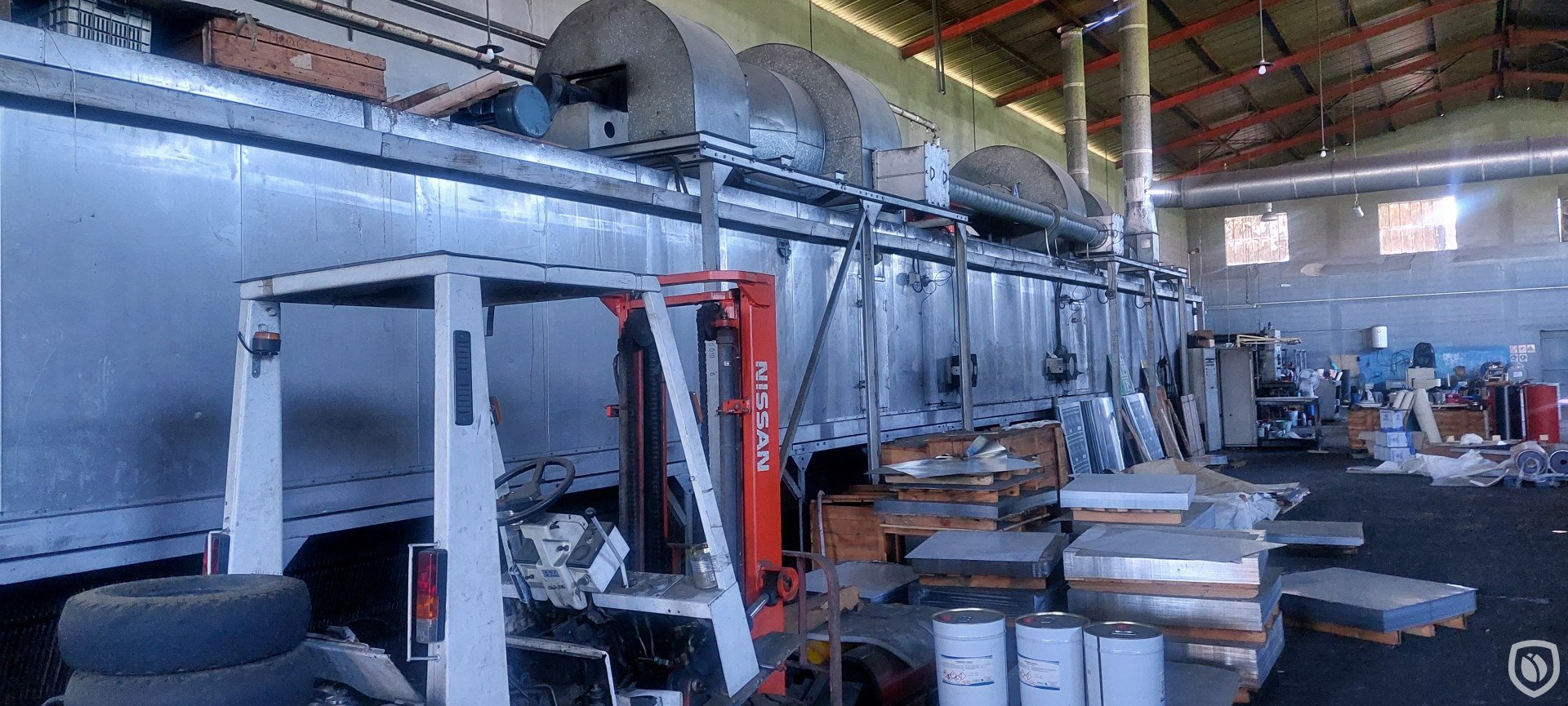 Mailander 169 monocolour printing / coating line with 27 meter LTG tunnel-oven