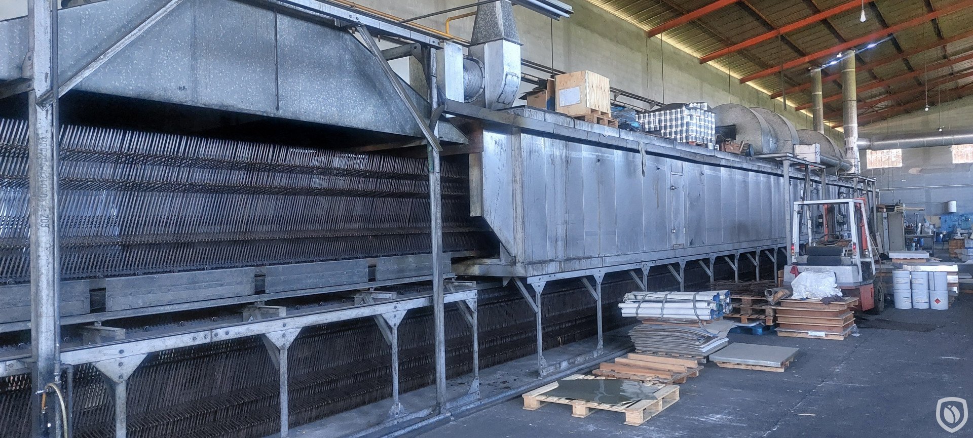 Mailander 169 monocolour printing / coating line with 27 meter LTG tunnel-oven