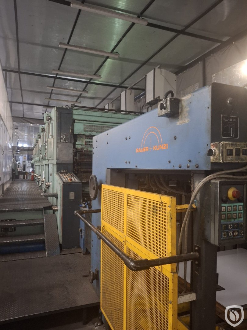 Bauer+Kunzi 6-colour printing line with 27 meter tunnel-oven